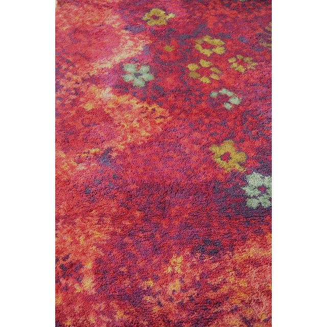 1970s Vintage German Floral Rug, 1970s For Sale - Image 5 of 8