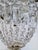 Brass Vintage Neoclassical Brass Tiered Crystal Basket Chandelier For Sale - Image 8 of 9