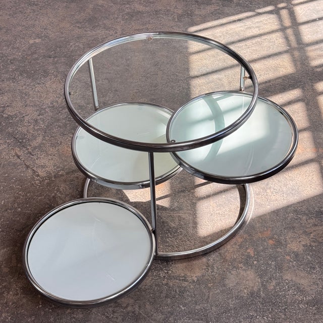 Vintage Chrome and Glass Coffee Table by Milo Baughman, 1990 For Sale - Image 9 of 12