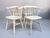 Mid-Century Modern Vintage White Lacquered Spindle Chairs from Nesto, 1960s, Set of 4 For Sale - Image 3 of 12