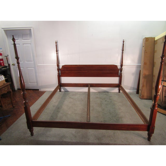 Pennsylvania House Pennsylvania House Solid Cherry King Size Poster Bed For Sale - Image 4 of 12