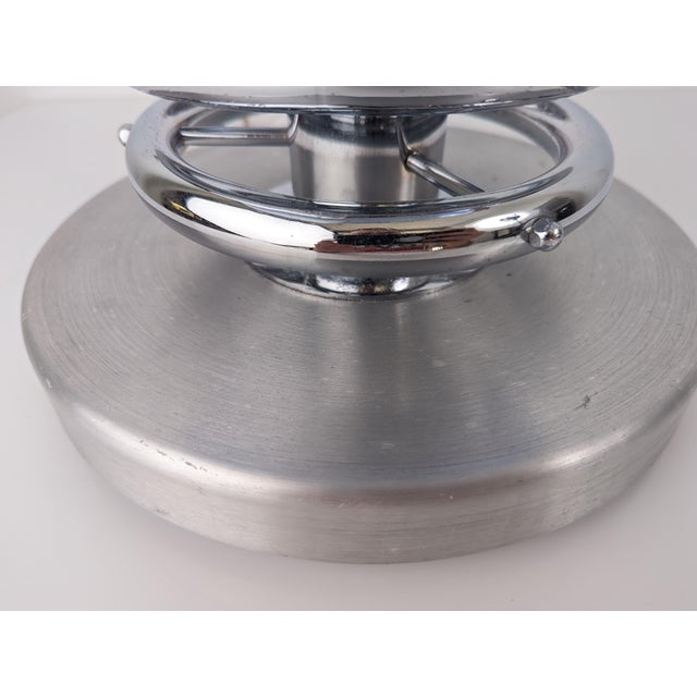 Membrane Table Lamp in Blue Murano Glass and Chrome by Toni Zuccheri, 1970s For Sale - Image 6 of 9