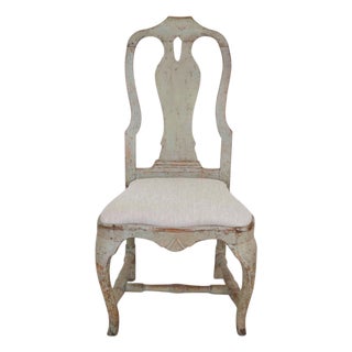 Swedish 18th Century Rococo Painted Chairs For Sale