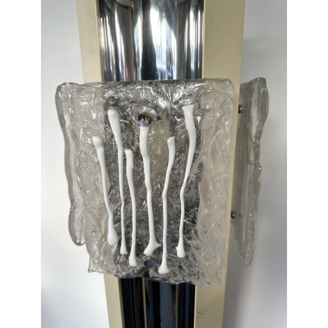Mid-Century Modern Murano Glass and Metal Floor Lamp by Esperia, Italy, 1970s For Sale - Image 9 of 13