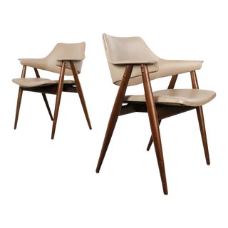 1960s Vintage Pierre Pauline for Thonet Bentwood Accent/Side Chairs- A Pair For Sale