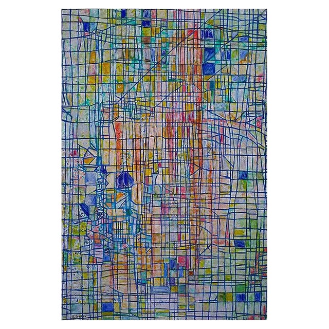 Reticulum - Oil Painting 1995 by Giorgio Lo Fermo 2015 For Sale