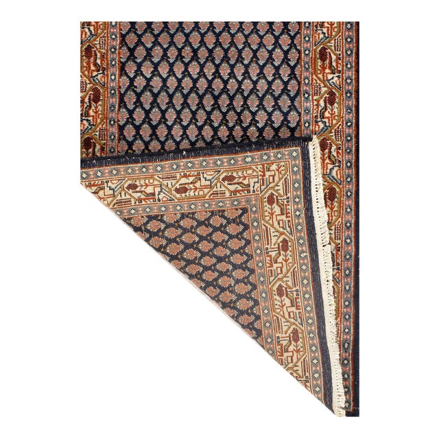 Traditional Pasargad DC Navy Blue Sarab Mir Runner Rug For Sale - Image 3 of 3