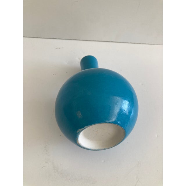 Ming Style Turquoise Small Porcelain Vase Mid Century For Sale In Los Angeles - Image 6 of 8