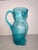 Mid-Century Modern 1960s Aqua Glass Vintage Owl Pitcher For Sale - Image 3 of 6