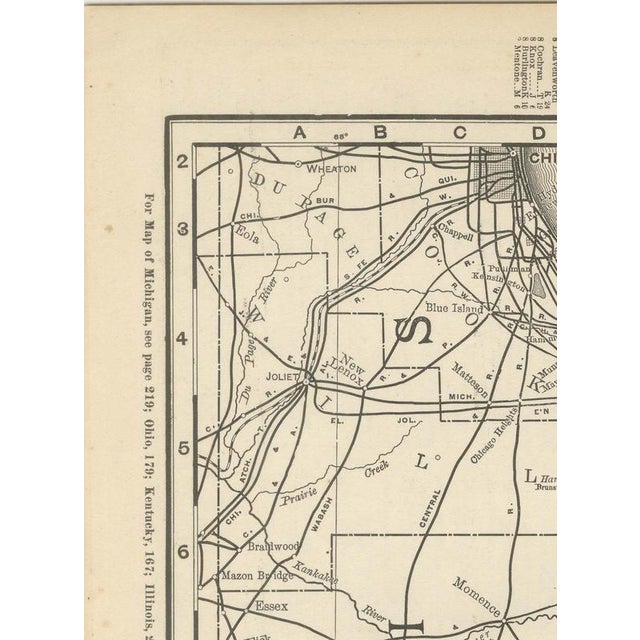 Antique Map of Indiana, The Hoosier State from Rand McNally, 1899 For Sale - Image 6 of 12