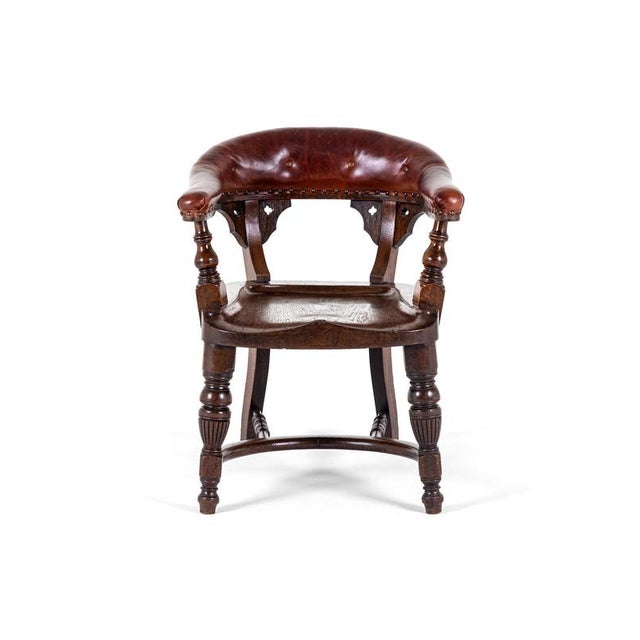 Scottish Oak Ecclesiastical Chair For Sale - Image 11 of 11