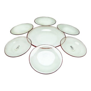 Rotor Dessert Set by J. Drost from Ząbkowice Gospodarcza Huta, Poland, 1974, Set of 7 For Sale