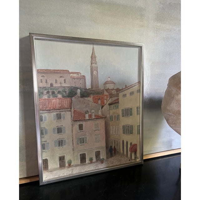 Piran Slovenia Cityscape Painting by Ella Nilsson, C. 1988 For Sale - Image 10 of 13