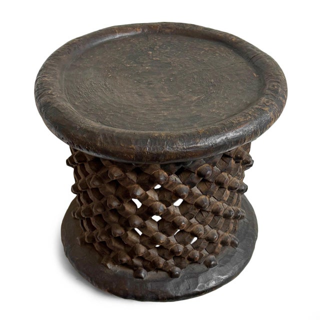 Vintage African Bamileke Tribal Stool / Side Table For Sale - Image 4 of 4