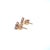 Gold 18k Rose Gold Flower Shape Pink Diamond Earrings, a Pair For Sale - Image 8 of 8