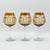 Vintage Bohemian Amber Cut-to-Clear Wine Glasses, 1950s, Set of 3 For Sale - Image 11 of 11