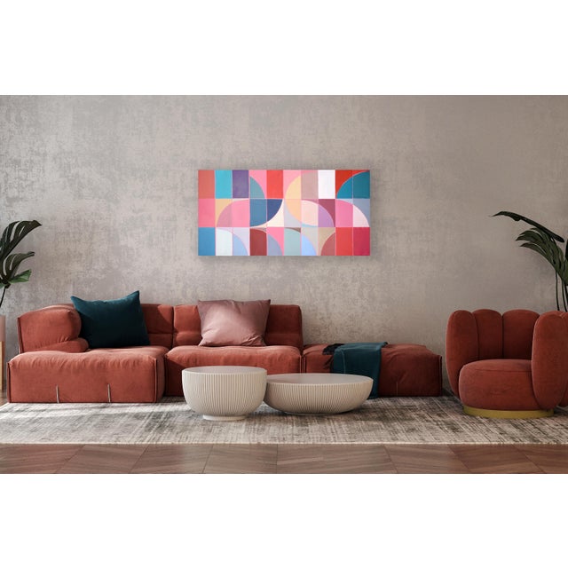 Pink 2026, Bauhaus Style Painting on Canvas Of For Sale - Image 8 of 8
