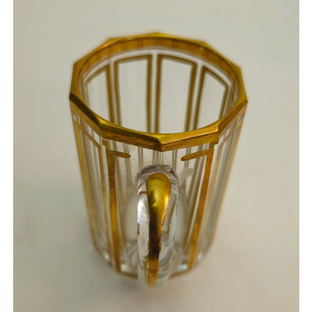 Transparent 1910s Art Deco Attributed to Baccarat Cannellures Crystal Liqueur Glasses With Handles - Set of Seven For Sale - Image 8 of 16