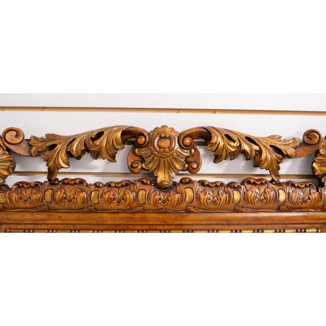 Gold Theodore Alexander 19th C. Style Gilt Carved Wood Hanging Mirror For Sale - Image 8 of 11