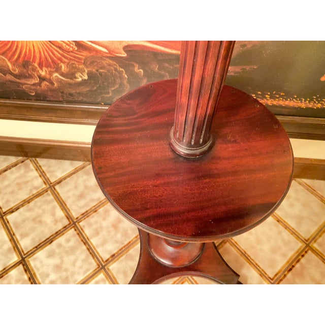 1950s Vintage Shaving Mirror Stand Mahogany With Swivel Mirror, Two Shelves and One Drawer for All Toiletries. For Sale - Image 12 of 13