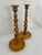 Vintage English Oak Open Barley Twist Candlesticks - A Pair For Sale - Image 6 of 15