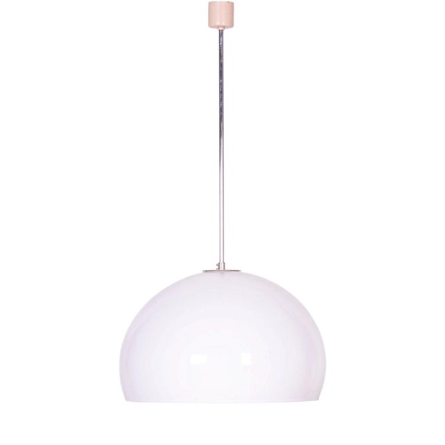 Mid-Century Chrome Chandelier by Guzzini for Meblo, Italy, 1970s For Sale