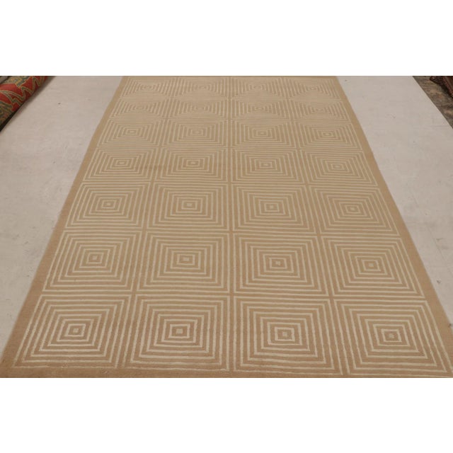 This 6x9 contemporary rug is an exciting new addition to the Modern Collection by Rug & Kilim—made with hand-knotted wool...
