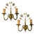 Italian Murano Glass Gold Gilded Sconces, 1960s, Set of 2 For Sale