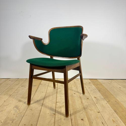 Textile Mid-Century Danish Chair with Kvadrat Fabric by Hans Olsen for Krauses Møbelfabrik For Sale - Image 7 of 7