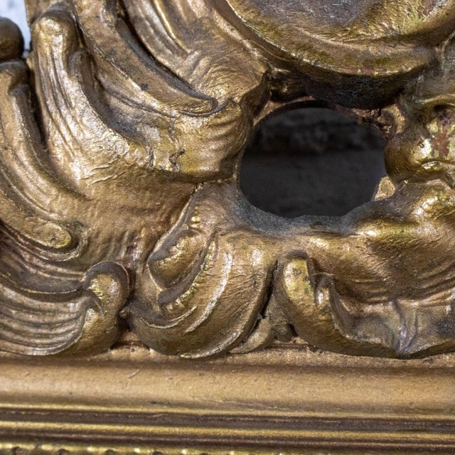Early to Mid-20th Century Baroque or Rococo Style Wall Mirror With Carved Gilded Ornate Details For Sale - Image 15 of 18
