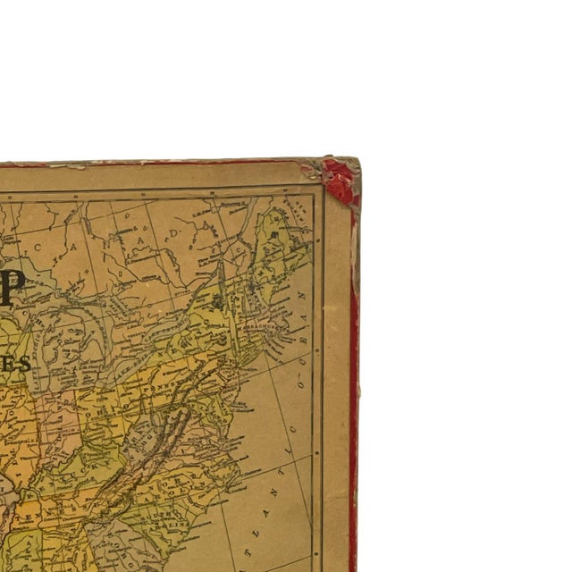 Vintage Milton Bradley's Cut-Out Map of the United States. For Sale - Image 4 of 10