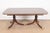Baker Furniture Style Georgian Banded Mahogany Double Pedestal Extension Dining Table, Newly Refinished For Sale - Image 10 of 12