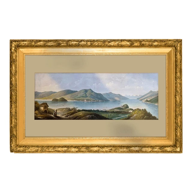 Grand Tour Panorama of Lake Como and Bellagio, 1800, Gouache on Paper For Sale