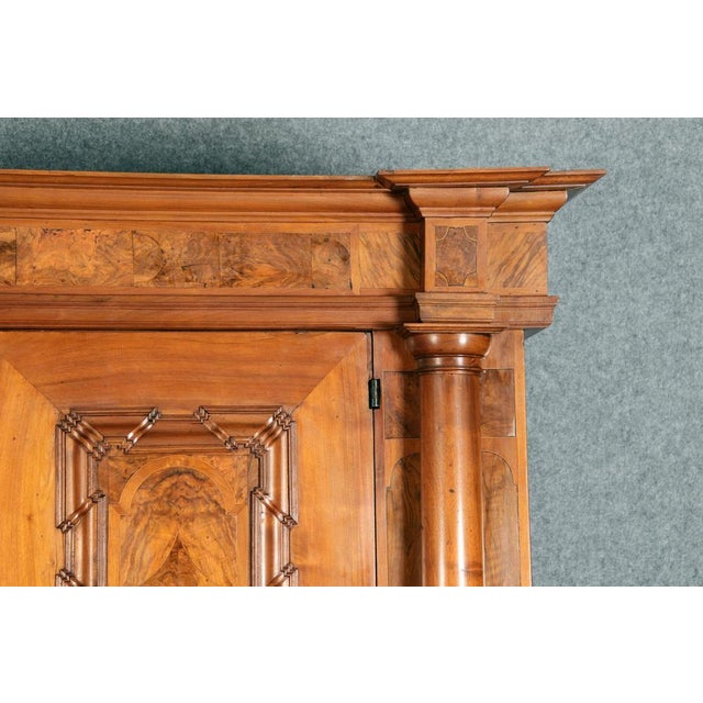 Baroque Wardrobe in Walnut, Basel, Switzerland, 1720s For Sale - Image 16 of 18