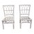 Ficks Reed White Rattan Side Chairs - A Pair For Sale