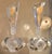 Transparent Mid-Century Pair Beautiful Large Cut Clear Crystal Prism Perfume Bottle Etched Gold Floral For Sale - Image 8 of 8