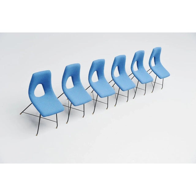 Cosmos Dining Chairs by Augusto Bozzi for Saporiti, Italy, 1954, Set of 6 For Sale - Image 4 of 10