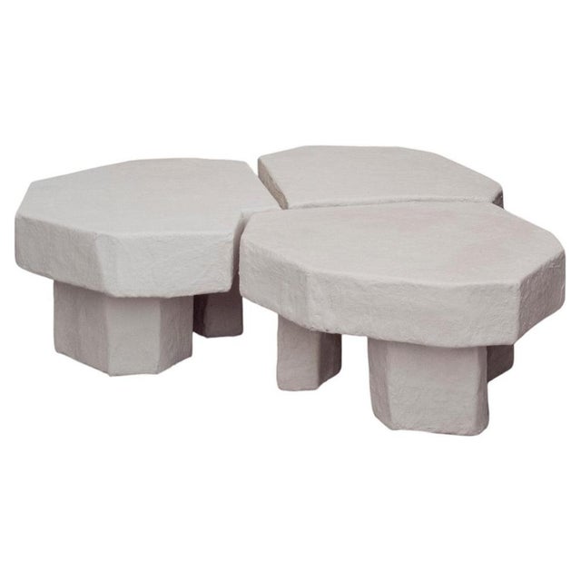 Brown Ruins Segmented Coffee Tables in Resin by Szymon Keller, Set of 3 For Sale - Image 8 of 8