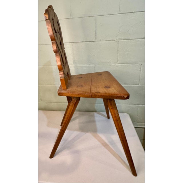 19th Century Provençal Walnut Wood Chair, Reims, France For Sale - Image 6 of 12