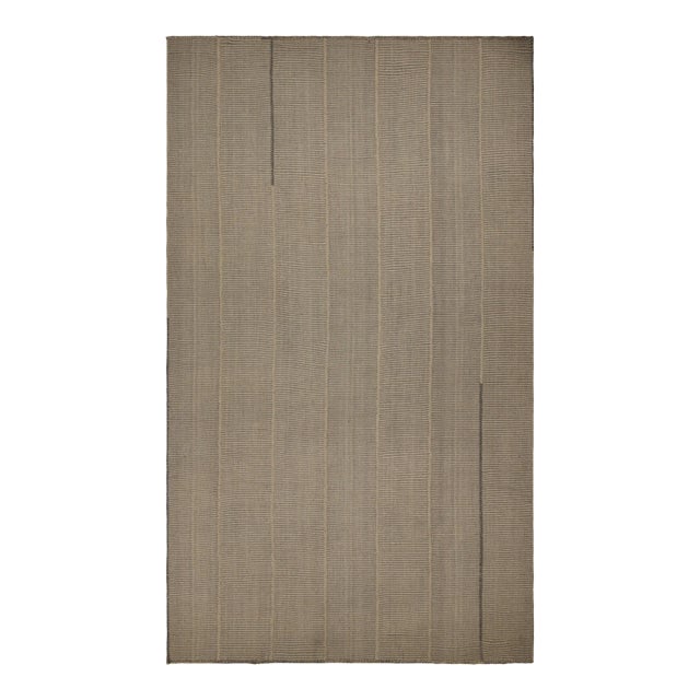 Rug & Kilim’s Contemporary Kilim in Beige and Brown Accents For Sale