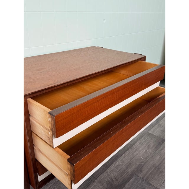 Mid-Century Modern Scandinavian Style Teak Chest of Drawers, 1950s For Sale - Image 9 of 18