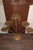 Spanish Revival Style Sculptural Gilded Woodland Antiquity Chandelier Candelabra Prisms Gold Tone Metal Narrow Canopy Soft Elegant Rustic Light For Sale - Image 4 of 9