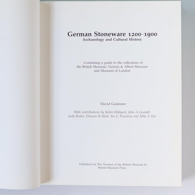 Ceramic 1997 German Stoneware 1200–1900 by David Gaimster, First Edition For Sale - Image 7 of 14