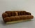 Mid-Century Modern Vintage MCM Brass Plinth Sofa For Sale - Image 3 of 8