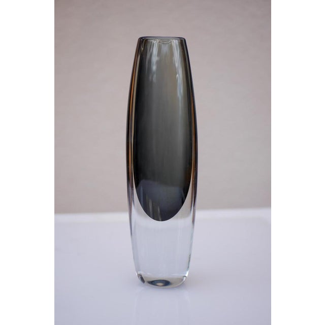 Glass Art Vase by Gunnar Nylund for Strömbergshyttan For Sale - Image 7 of 10
