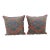 Red & Blue Modern Square Decorative Pillows From Portugal - A Pair For Sale