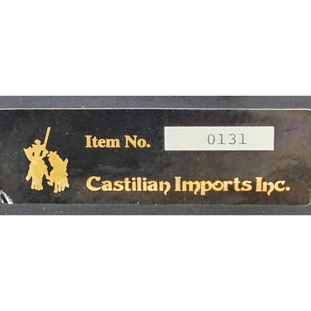 Vintage Castilian Imports Regency Tole Cachepot With Crane & Monkey Medallion, Lion Head Handles For Sale - Image 10 of 10