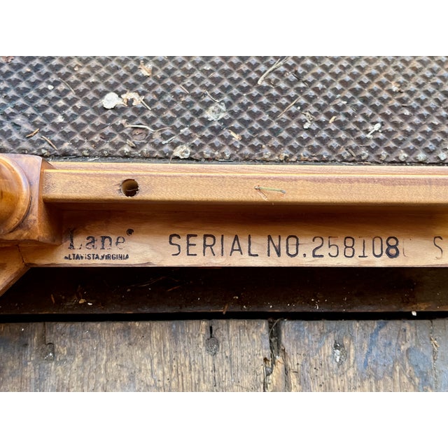 Lane Furniture Accent Table Maple Wood Octagon Beveled Glass Top Faux Bamboo For Sale In Providence - Image 6 of 7