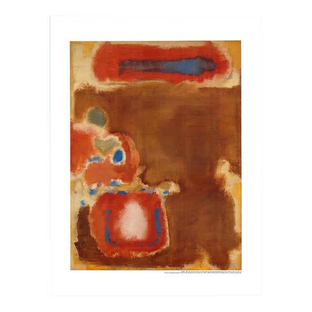 After Mark Rothko - Untitled 1947 Vintage Fine Art Print Offset Lithography Poster 1998 90s For Sale