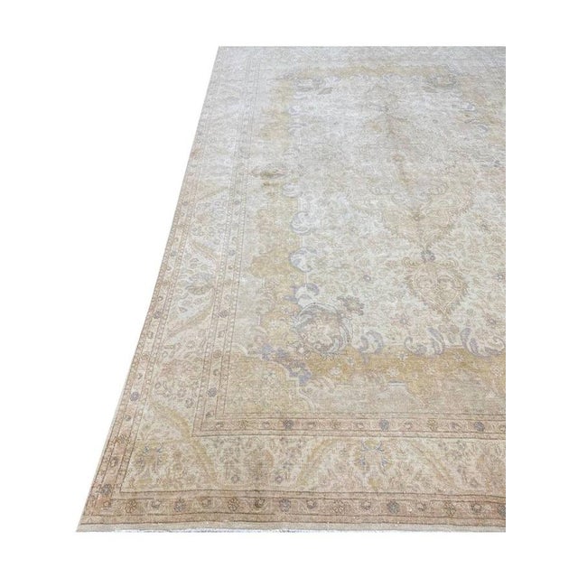 Transitional 1950s Old Persian Tabriz Area Rug 8 X 12 For Sale - Image 3 of 12